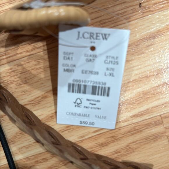 J. Crew medium brown Braided leather belt - Picture 7 of 9